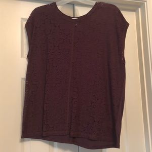 Women’s Lace Deep Purple Blouse - like new!